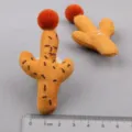 DIY Kaktus Haarnadeln Handgemachte Stoff Haarschmuck niedliche Plueschball Baby Haarspangen - Kaktus (215) / Orange