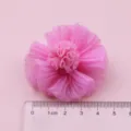 Rosa Netzstoff Blume DIY Bastelzubehör für süße Haarklammern und Taschen Dekoration - Halbfabrikat (D2-6) / Magenta