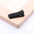 Schwarze Gurtband umwickelte Entenschnabel Haarklammer DIY Handarbeit Zubehör 3.5cm - 3.5cm Vollumhüllt / Schwarz