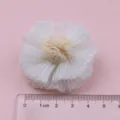 Weißes Mesh Stoffblumen DIY Material Zubehör, ideal für schöne Haarnadeln und Schuhe. - Halbfabrikat (D2-6) / Aprikose