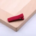 Roter stoffummantelter Haarklammer Entenschnabel Haarnadel DIY Haarzubehoer fuer den Alltag - 3.5cm Vollumhüllt / Burgunderrot