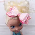 Rosa Glitzer Schleife Haarklammer für Kinder, glänzendes Prinzessin Haaraccessoire. - Rosa Rosen Haarnadel-Stil