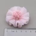 Rosa Tüll Stoffblume DIY Haarschmuck Material, exquisite handgemachte Spitze Dekorationszubehör. - Halbfabrikat (D2-6) / Hellrosa