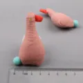 Rosa Stoff Ente DIY Haarschmuck Plüsch Bastelmaterial Teil mit süßem blauen Schwanzball. - Schokoladenbraun