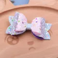 Glitzer Schleife Haarklammer Lila Rosa Kinder Haarnadel Variante Glänzend Haaraccessoire - Rosa Lila Halbzeug