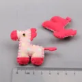 DIY handgemachte Filz Stoff süße Giraffe Form Haar-Accessoire Bastelmaterial für Dekoration. - Silber Rosa