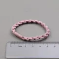 Pink braided hair tie, elastic hair band rope for women and daily ponytail style accessory. - Lotus Pink Thin Braided Style