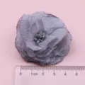 Graue Stoffblume Zubehör, handgemachte Chiffonblüte für DIY Handwerk, Haarschmuck und Dekoration. - Halbfabrikat (H3-2) / Erdgrau