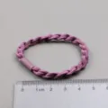 Purple braided hair tie with secure rubber joint, versatile elastic rope for stylish ponytails. - Purplish Red Thin Braided Style