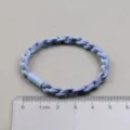 Blue braided hair tie ponytail holder elastic hair band simple everyday accessory style - Royal Blue Thin Braided Style