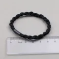 Black braided hair tie elastic hair band with ruler variant accessory for women daily wear - Black Thin Braided Style