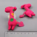 Rosa Pluesch Cartoon Dinosaurier DIY Haarschmuck Handwerk dekorative Flicken Set - Fuchsia