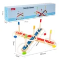 Wooden ring toss game set with colorful wooden pegs and rope rings for kids outdoor fun. - Ring Toss Game (Large)