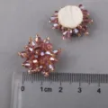 DIY Kristall Perlen Blume Handgemachte Handwerk Zubehör für Haarnadeln und Hüte 1Stk - Violetter Großer Strass