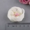 Handgemachte Chiffonblume DIY Bekleidungszubehör Schuhclip Material weiß rosa Staubgefäß - Beige Aprikose