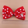 Rote gepunktete Schleife Haar-Accessoire DIY handgemachte Haarklammer süßes Mädchen Dekor - Rot Polka Dot Bogen Material (T1-2)