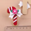 Weihnachten Zuckerstange Filz Aufnäher DIY handgemachte Haarschmuck Handytasche Dekoration Material - Weihnachtszuckerstangen-Patch (TA4-3) / Bonbonrot