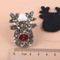 Glitzerndes Rentier Weihnachten DIY Haarschmuck Handwerk Material Flicken in Gold schwarz. - Weihnachtsrentier / Hellgold