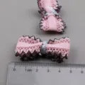 Rosa spitze schleife haarklammern diy zubehör für schöne kinder haarnadeln und haarschmuck - Glänzendes Rosa TA2-5