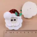 Weihnachtsmann Filz DIY Haar-Accessoire Material süße festliche Haarnadel Bastelbedarf. - Weihnachtsmann (TA4-1 Halbzeug) / Weiß