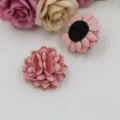 Handgemachte Mikrofaser Blumen DIY Zubehör für Haarschmuck Handyhüllen Kleidung Schuhe - Leder Halbzeug (B1-4) / Altrosa