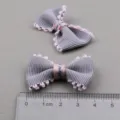 Grau rosa Schleifen DIY Zubehör für Haarklammern und handgemachte Bastelarbeiten Deko. - Warmgrau C2-1