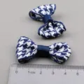 Blau-weisse Hahnentritt Haarschleife DIY Zubehoer fuer niedliche Kinder Haarspangen und Styling. - Blau R1-2