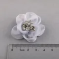 Graue Organza Blume DIY Handwerk Haarschmuck Haarspange Kleidung Deko Material Neu - Kaltgrau