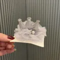 Fermaglio per capelli a corona in rete per bambini dolce accessorio brillante - Argento (Stile Fermaglio)