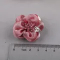 Handgemachte Wolltüll Blume Schuhclip Haarschmuck DIY Handwerk Kleidung florale Dekoration Applikation - Neues Purpurrot