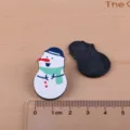 Niedlicher Cartoon-Schneemann DIY Haarschmuck oder Bastelmaterial für Weihnachtsdekoration. - Cartoon-Schneemann Harz-Stil (TA1 Halbzeug) / Aprikosenweiß