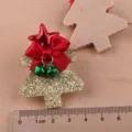 Weihnachtsbaum DIY Haarschmuck Glitzer Schleife Glocke Handwerk Dekoration Festlich Zubehör - Goldener Pailletten Weihnachtsbaum Aufnäher / Gold & Silber