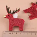 Weihnachten Glitzer rot Elch Haarschmuck DIY Handarbeit Material für festliche Kinder Dekoration. - Rot Pailletten Rentier / Neues Weinrot