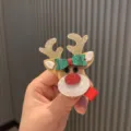 Weihnachten Kinder Rentier Haarklammer Süße Feiertag Haarnadel Rote Schleife Kopfbedeckung - Pailletten Schleife Rentier Stil