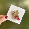 Weihnachten Kinder Glitzer Rentier Haarspange süße Festtags Elch Haarschmuck für Mädchen - Glitzer Rentier Stil