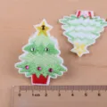 Weihnachtsbaum gestickter Aufnaher DIY handgemachte Kleidung Accessoires Handy Deko Material - Weihnachtsbaum Patch / Cyan