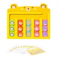 Wooden sliding puzzle board kids educational logical thinking training toy set game. - Bear Style / 22X18CM