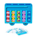 Wooden double-sided logical thinking sliding game toy for kids color matching puzzle - School Bus Style / 22X18CM