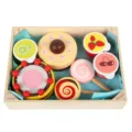 Set di giocattoli da cucina dessert simulazione in legno, educativo per i bambini. - YLB Set di snack in scatola di legno