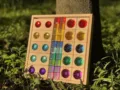Acrylic Rainbow Gemstone Building Blocks Wooden Tray Montessori Educational Toy Variant - 3-Piece Set Color Gem Acrylic Blocks