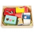 Set di giocattoli da cucina in legno per bambini gioco di simulazione dessert gelato colazione - YLB Set di bevande in scatola di legno