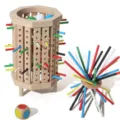 Wooden stick pulling game educational toy for kids concentration balance board game toys - Circular Stick Game