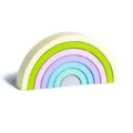 Giocattolo impilabile arcobaleno in legno pastello, 7 archi montessori gioco educativo decorazione. - MG macaron