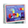Magnetisches Holz Tangram Puzzle in Metalldose mit geometrischen Formen für Kinder. - Geometrisches Kreatives Puzzle