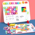 Kinder doppelseitiges magnetisches Zeichenbrett Lernspielzeug mit Buchstaben und Karte. - Magnetisches Landkarten-Lernboard (doppelseitig)
