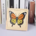Giocattolo puzzle farfalla in legno per bambini Montessori apprendimento animali vista - Stile Farfalla