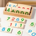 Montessori Wooden Number Cards Educational Toy Math Learning Set for Kids Education - Standard Size