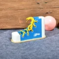Wooden Montessori lacing shoe toy for kids early education fine motor skills training toy. - Blue