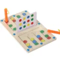 Juguete de Laberinto de Emparejamiento de Colores Magnético de Madera Educación Infantil - Laberinto lógico de cuatro colores (duelo de dos)