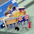 Wooden nut and bolt assembly toy boat, STEM building construction set for kids early learning. - Ship / Color Box Pack (20.5x14.5x4cm)